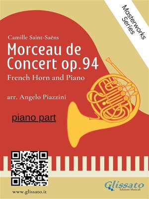 cover image of (piano part) Morceau de Concert op.94 for French Horn and Piano